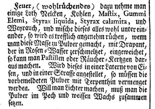 Weihrauch - Zedler - Artikel Feuer, wohlriechendes - Detail