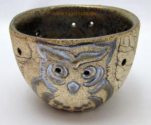 Räucherstövchen Eule mit Sieb 