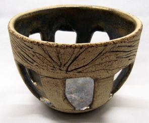 Räucherstövchen altgold mit Sieb 