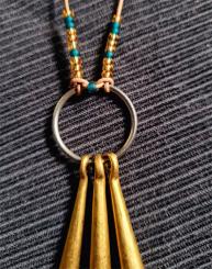 Schamanenglöckchen Nr. 1 gold-türkis